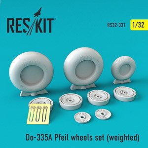 Do 335A Pfeil Wheels Set (Weighted) (Plastic model)