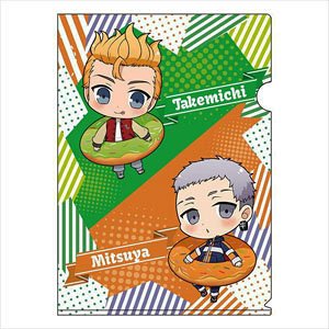 Tokyo Revengers Chibittsu! Doughnut A4 Clear File Takemichi & Mitsuya (Anime Toy)