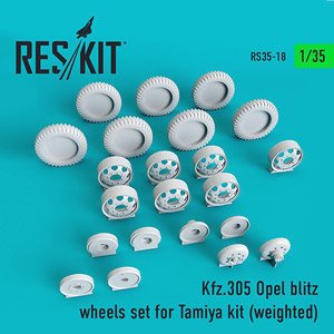 Kfz.305 Opel Blitz Wheels Set (for Tamiya) (Weighted) (Plastic model)