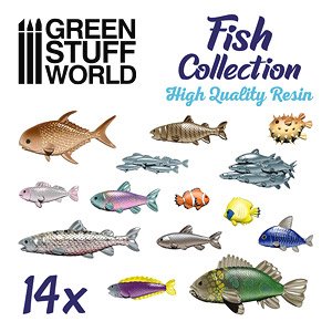 Diorama Accessory Resin Fish Collection (Plastic model)