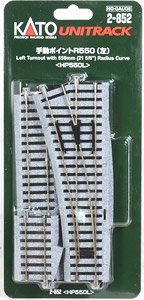 (HO) Unitrack Left Turnout with 550mm (21 5/8`) Radius Curve < HP550L > (Model Train)