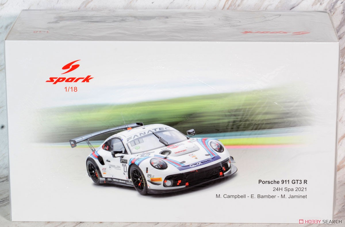 Porsche 911 GT3 R No.22 GPX Martini Racing 24H Spa 2021 M.Campbell E.Bamber M.Jaminet (Diecast Car) Package1