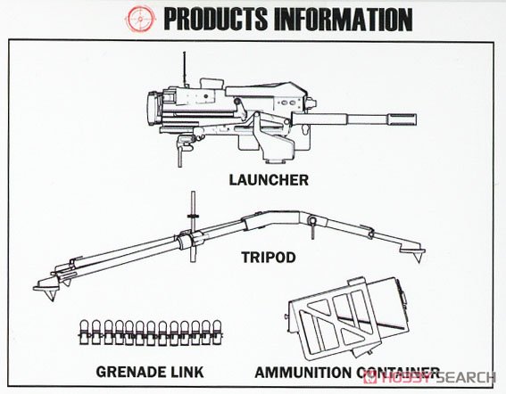 現用 米陸軍Mk19自動擲弾銃 弾薬箱付 (プラモデル) 設計図7