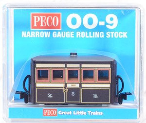 (OO-9) FR 4-Wheel Bug Coach, 1st Class (Brown) (Model Train)