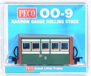 (OO-9) FR 4-Wheel Bug Coach, 1st Class (Green) (Model Train)