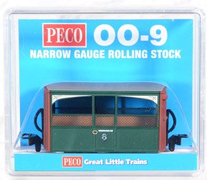 (OO-9) FR 4-Wheel Bug Coach, Zoo Car (Green) (Model Train)