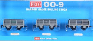 (OO-9) 2 ton Slate Wagons Unbraked (3-Car Set) (Model Train)