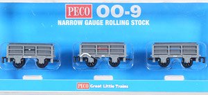 (OO-9) 2 ton Slate Wagons Unbraked x2 Braked x1 (3-Car Set) (Model Train)