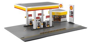 Tiny City Ps3 Shell Gas Station Diorama (without LED) (Diecast Car)
