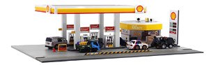 TinyQ - BQ08 Shell Gas Station Diorama (with LED) (Toy)