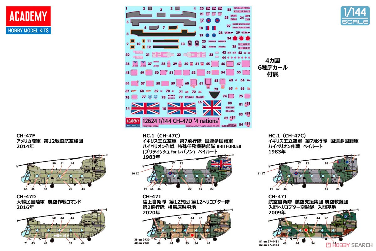 CH-47D/F/J/HC.Mk.1 `フォーネイションズ` (プラモデル) その他の画像1