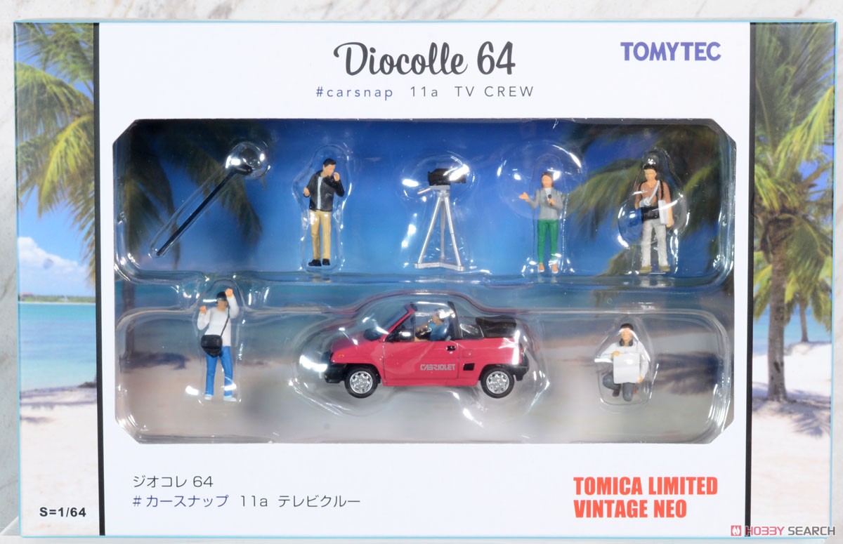 Diorama Collection64 #CarSnap11a Television Crew (Diecast Car) Package1
