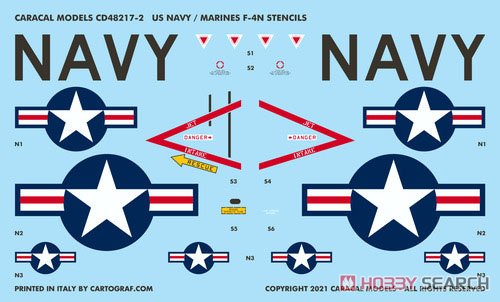 アメリカ海軍/海兵隊 F-4NファントムII用デカール (デカール) 商品画像2