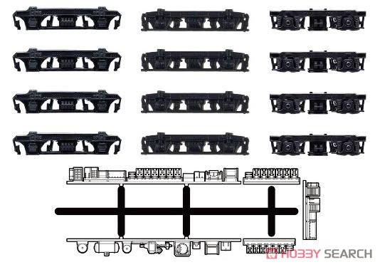 【 8520 】 動力台車枠・床下機器セット A-34 (DT12/13/14＋8596BM) (1両分入) (鉄道模型) その他の画像1