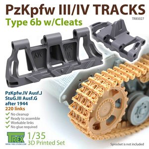 PzKpfw.III/IV Tracks Type 6b w/Cleats (Plastic model)