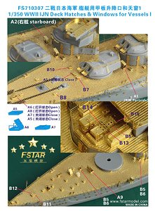 WWII IJN Deck Hatches & Windows for Vessels I (Plastic model)