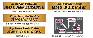Royal Navy Ship Name Plate Set (Plastic model)