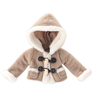 Snotty Cat Fur Duffle Coat (Beige) (Fashion Doll)