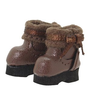 Romantic Girly! Side Ribbon Boots (Brown) (Fashion Doll)