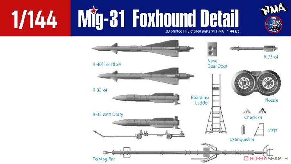 MiG-31 フォックスハウンド ディティールパーツ Set (プラモデル) その他の画像1