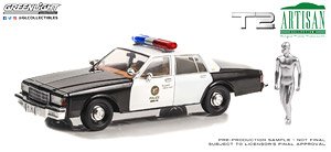 Artisan Collection - Terminator 2: Judgment Day (1991) - 1987 Chevrolet Caprice Metropolitan Police with T-1000 Liquid Metal Android Figure (Diecast Car)