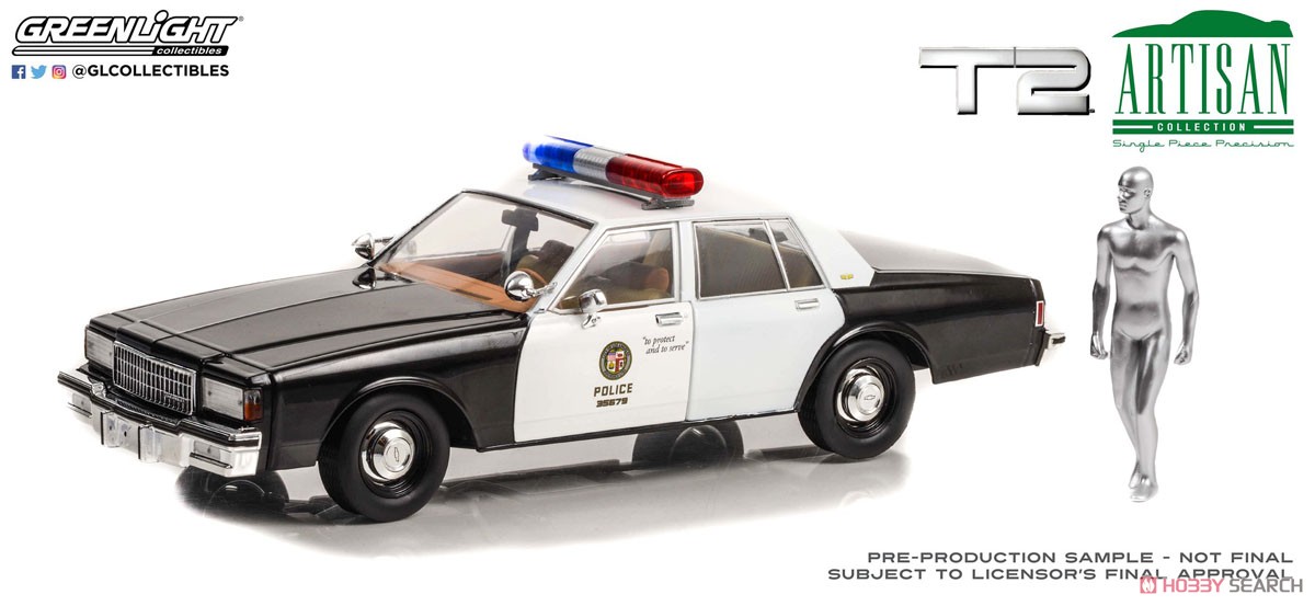 Terminator 2: Judgment Day (1991) 1987 Chevrolet Caprice Metropolitan Police w/T-1000 Figure (ミニカー) 商品画像1