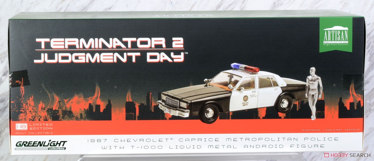 Terminator 2: Judgment Day (1991) 1987 Chevrolet Caprice Metropolitan Police w/T-1000 Figure (ミニカー) パッケージ1