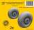 Beaufighter Mk.VI/X/21 Mainwheels - Late Wheel Disk / Smooth Tyre (for Airfix) (Plastic model) Other picture1
