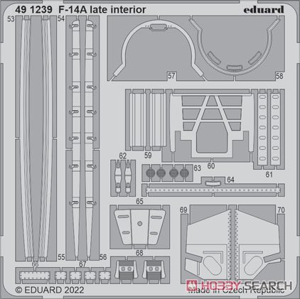F-14A トムキャット 後期型 内装エッチングパーツ (タミヤ用) (プラモデル) その他の画像2