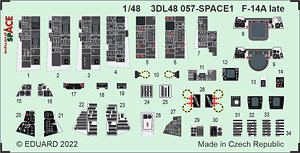 F-14A トムキャット 後期型 「スペース」 内装3Dデカール w/エッチングパーツセット (タミヤ用) (プラモデル)