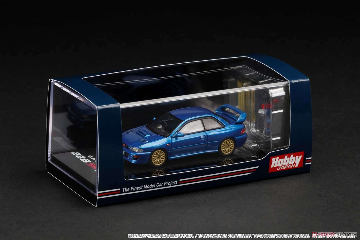 スバル インプレッサ 22B STi Version (GC8改) / エンジンディスプレイモデル付 ソニックブルーマイカ (ミニカー) パッケージ1