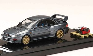 スバル インプレッサ 22B STi Version (GC8改) / エンジンディスプレイモデル付 クールグレーメタリック(カスタムカラー) (ミニカー)