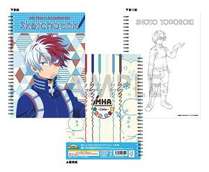 My Hero Academia Sketch Book w/Coloring Book -Color- D. Shoto Todoroki (Anime Toy)