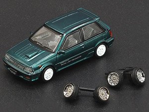 Toyota Starlet Turbo S 1988 EP71 Green (RHD) (Diecast Car)