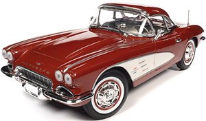 1961 シェビー コルベット コンバーチブル レッド (ミニカー)