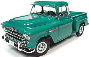 1957 シェビー ステップサイド ピックアップ 3100 グリーン (ミニカー)