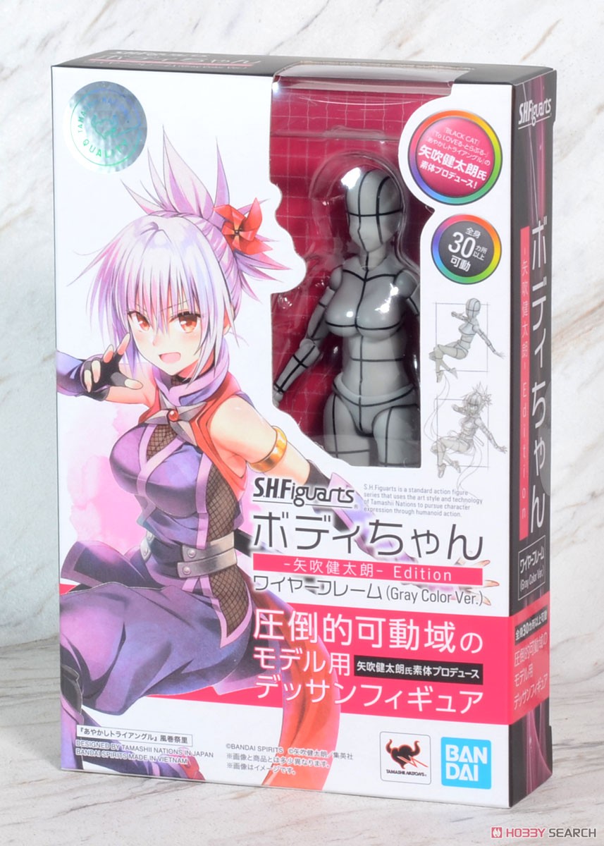 S.H.Figuarts Body-chan -Kentaro Yabuki- Wire Frame (Gray Color Ver.) (Completed) Package1