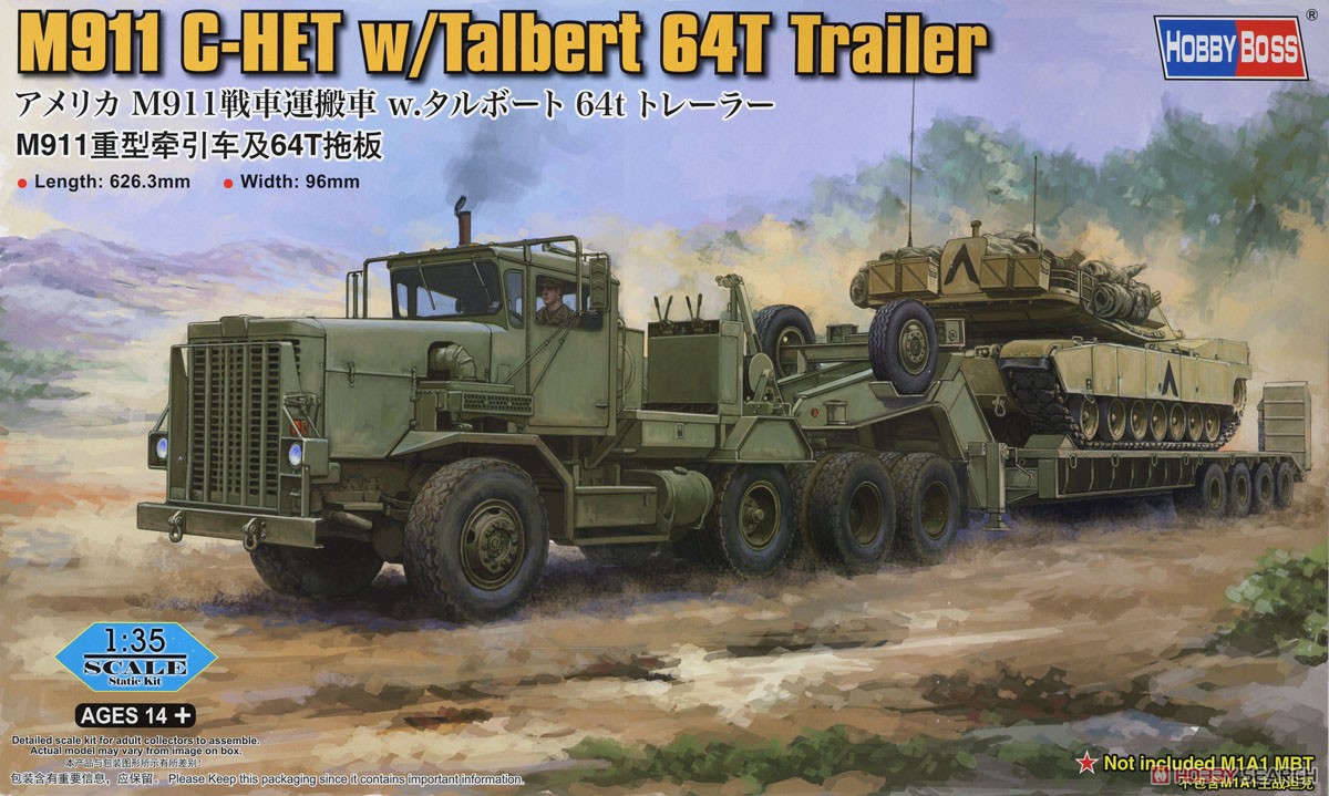 US Army M911 C-HET w/Tabert 64T Trailer (Plastic model) Package2