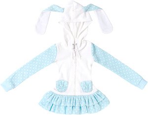 AZO2 Bunny Parker One-piece II (White x Light Blue) (Fashion Doll)
