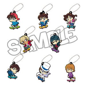Detective Conan Trading Rubber Key Ring (Pop) (Set of 8) (Anime Toy)