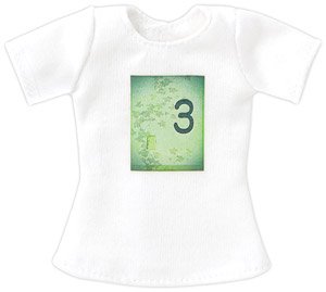 PNS Graphic T-shirt (White x Green) (Fashion Doll)