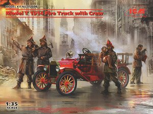 Ford Model T 1914 Fire Truck with Crew (Plastic model)