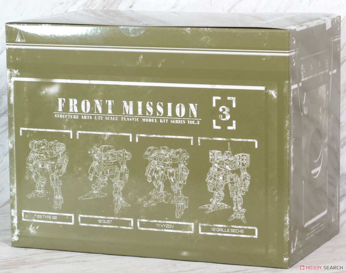 フロントミッション ストラクチャーアーツ 1/72スケール プラスティック モデルキット シリーズ Vol.3 全4種BOX (プラモデル) パッケージ1