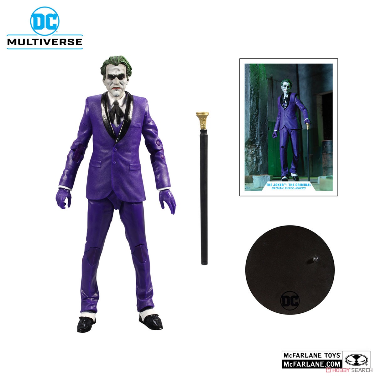 DC Comics - DC Multiverse: 7 Inch Action Figure - #087 The Joker (The Criminal) [Comic / Batman: Three Jokers] (Completed) Item picture7