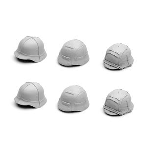 WWII German Helmet Set A (6 Pieces) (Plastic model)