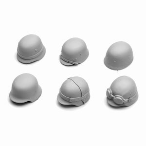 WWII German Helmet Set B (6 Pieces) (Plastic model)