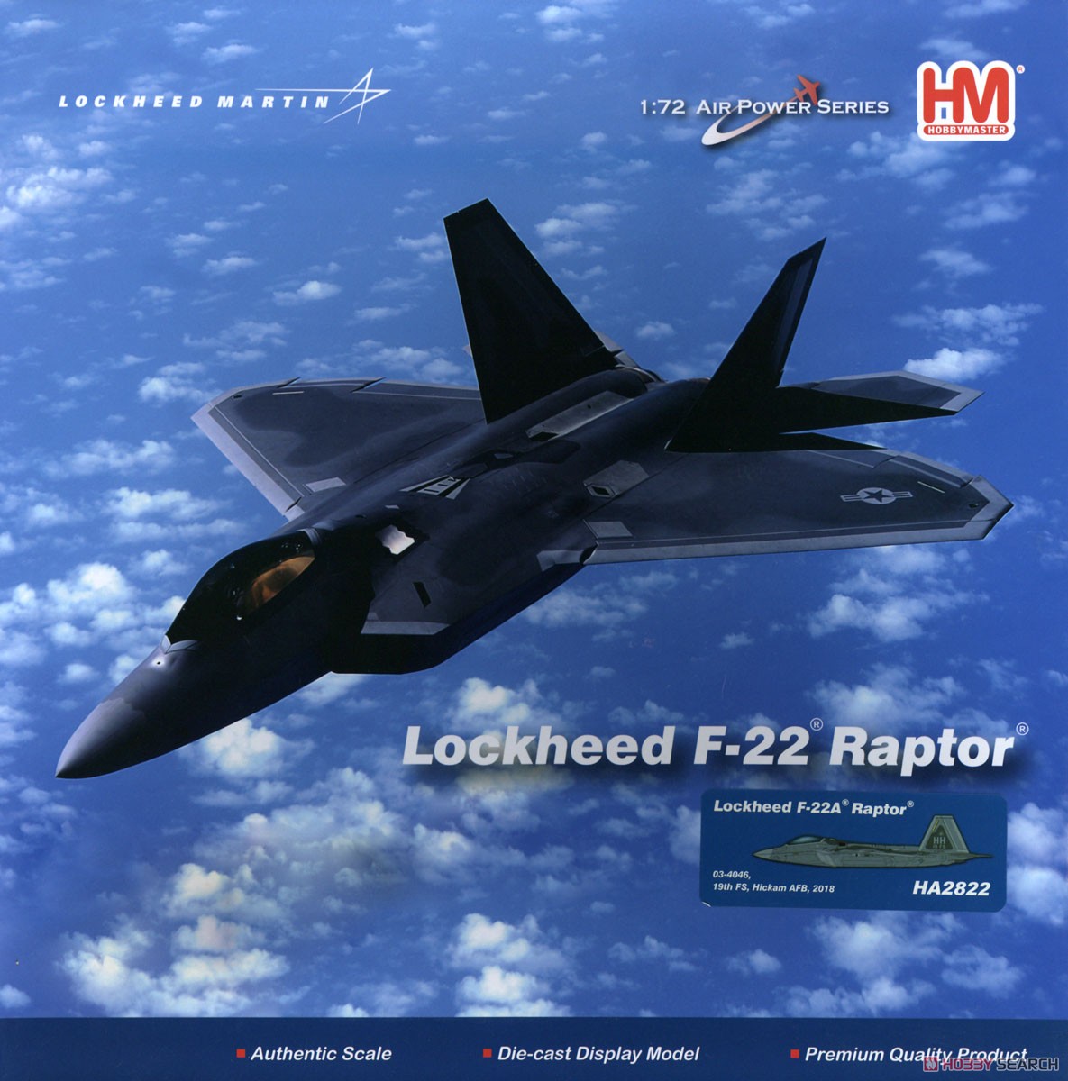 Lockheed F-22A Raptor 04-4064/HH, USAF, Hickham AFB, 2018 (Pre-built Aircraft) Package1