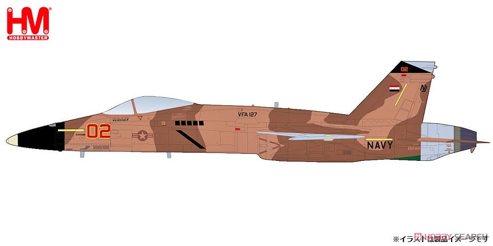 1/72 F/A-18A ホーネット `アメリカ海軍 VFA-127 サイロン02` (完成品飛行機) その他の画像1