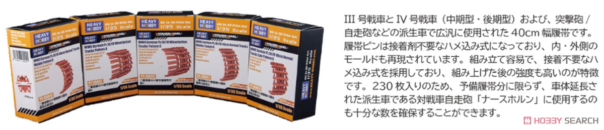 ドイツ軍 三号四号戦車用可動冬季履帯 Cタイプ (滑り止め有り) (プラモデル) その他の画像2