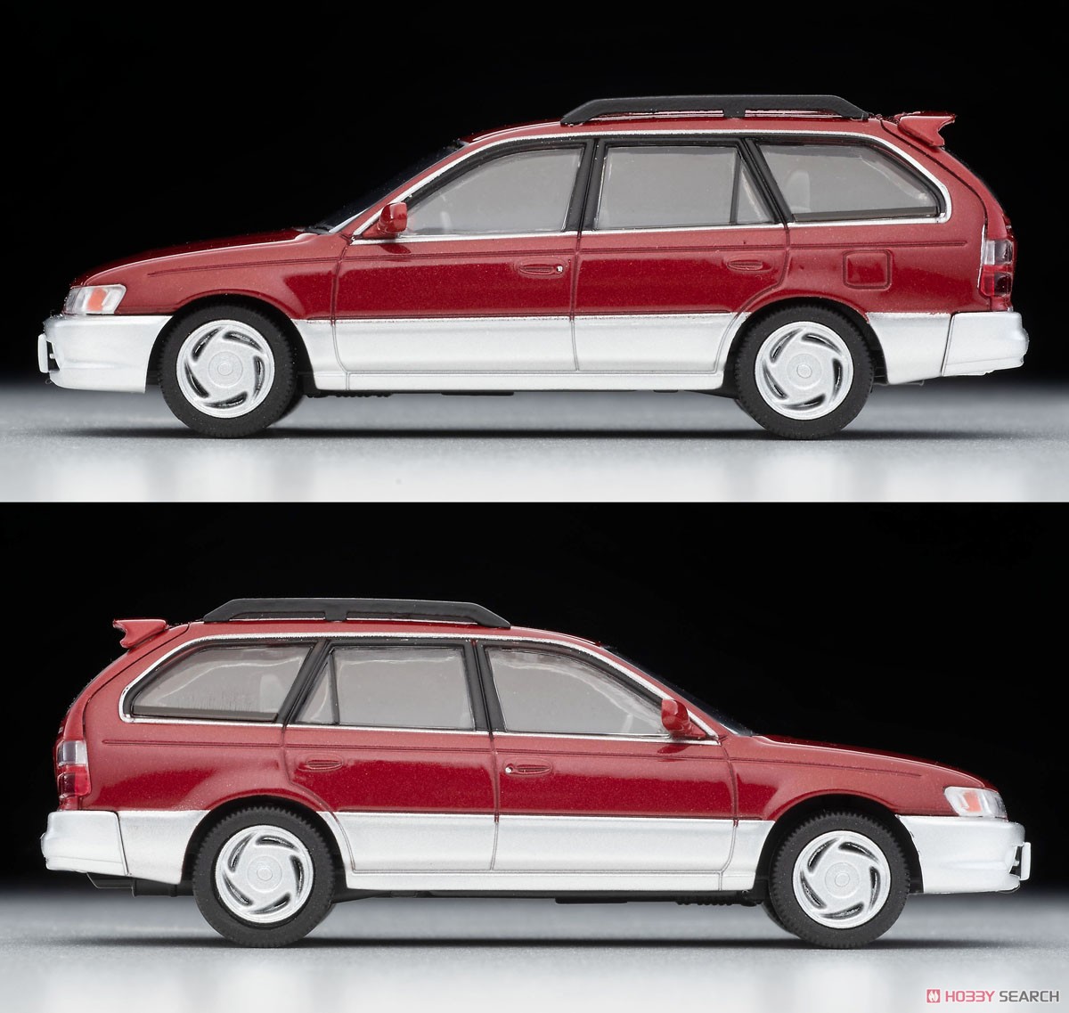 TLV-N264a Toyota Corolla Wagon G Touring (Red/Silver) 1997 (Diecast Car) Item picture2